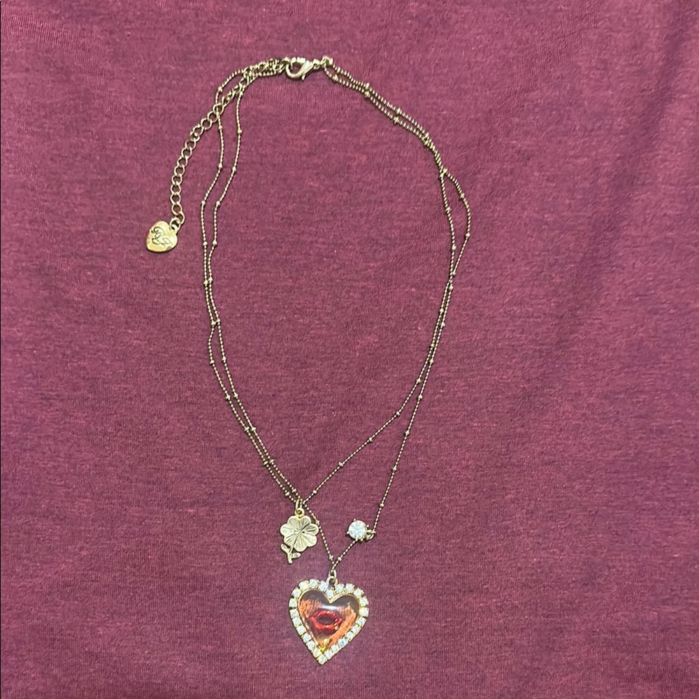 Gold Heart Pendant Necklace